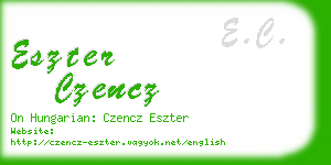 eszter czencz business card